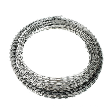 High Security Fence Hot Galvanized Barbed Tape Concertina Razor Wire